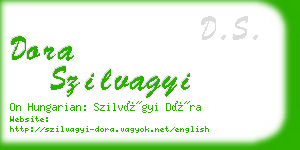 dora szilvagyi business card